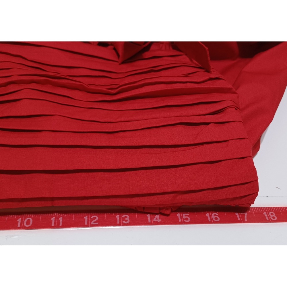 A&F Womens L Red Tie Shoulder Smocked Maxi Dress NWT Wedding Shower Guest Brunch - Picture 9 of 9